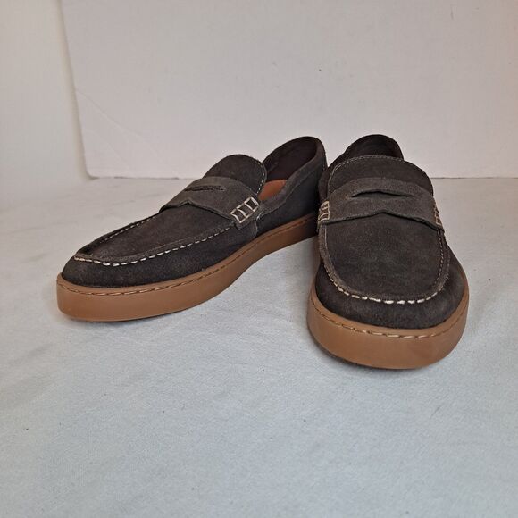 Dockers Mens 10M Vaughn Suede Leather Casual Slip-On Penny Loafer Shoe Brown - Picture 1 of 11